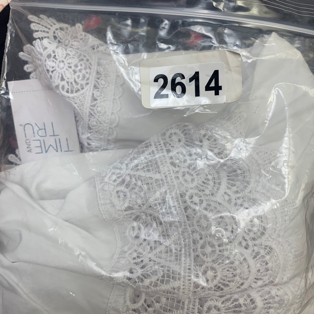 Time and Tru White Crochet Lace Tiered Maxi Skirt XS 0-2 TT23100072037 Boho - Picture 7 of 7